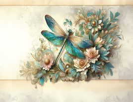 Glitterbug Booth Bundle Dragonfly Aqua Teal on Beige