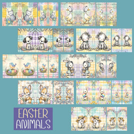 Mini Notebook Covers- Easter Animals