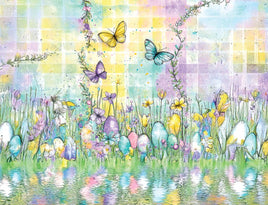 Tote Panel Easter Butterflies & Eggs