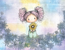 Tote Panel Easter Girl Pink Hair