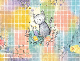 Tote Panel Easter Kitty