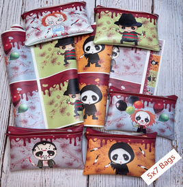 5x7 zipper bag panels NEW STYLE Halloween Horror guys