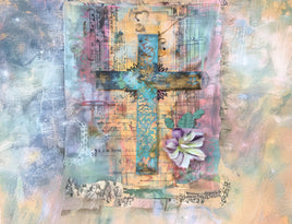 Tote Panel Faith Rustic Flower