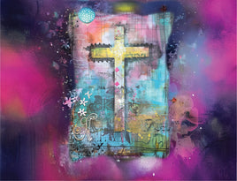 Tote Panel Faith Rustic Magenta