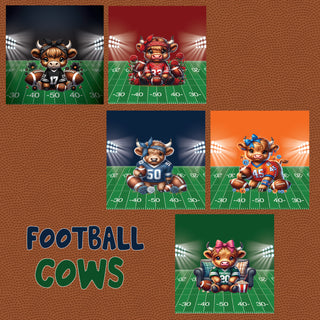 zipper bag panels Football Cows