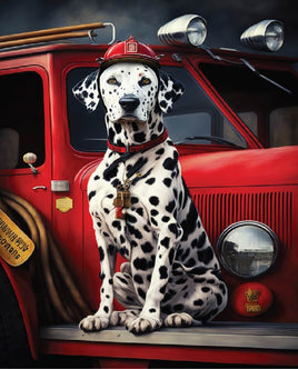 Printed Vinyl Panel 8.5x10.5 Fire Dog