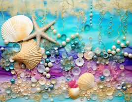 Tote Panel Beachy Shells