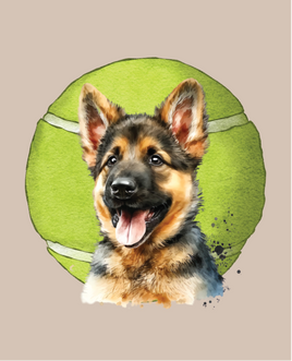 Printed Vinyl Panel 8.5x10.5 German Shepherd