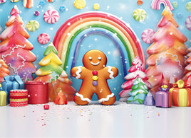 Tote Panel Gingerbread Rainbow