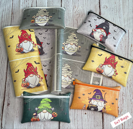 5x7 zipper bag panels NEW STYLE Halloween Gnomes