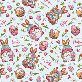 Easter Gnomes on Blue