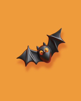 Printed Vinyl Panel 8.5x10.5 Halloween Bat on Orange