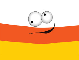 Tote Panel Halloween Googly Candy Corn