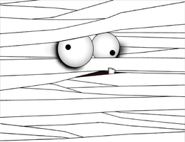 Tote Panel Halloween Googly Mummy