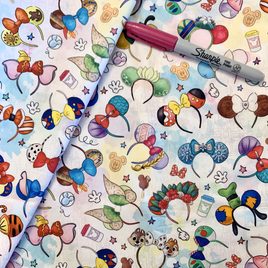 Mouse Character Headbands Fabric