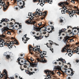 Highland Cow Black & White