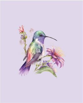 Printed Vinyl Panel 8.5x10.5 Hummingbird