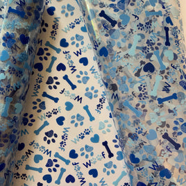 Clear dog woof blue TPU