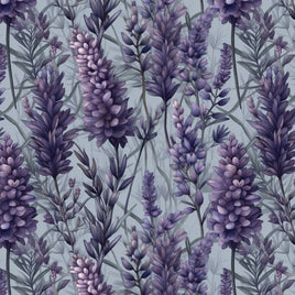 Lavender on Light Aqua