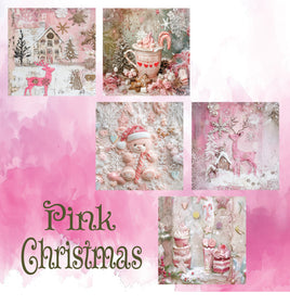 zipper bag panels NEW STYLE Pink Christmas