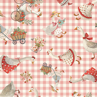 porch geese strawberries