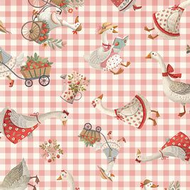 porch geese strawberries