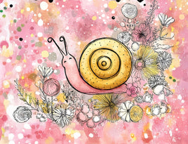 Tote Panel Pink Garden Snail