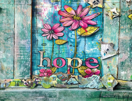 Tote Panel Positive Words Hope on Teal