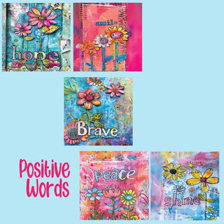 zipper bag panels Positive Words