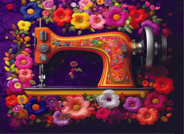 Tote Panel Sewing Machine on purple