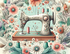 Tote Panel Sewing Peach Mint