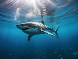 Tote Panel Shark Underwater