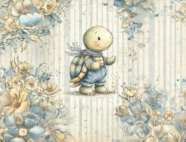 Tote Panel Smokey Blue Turtle