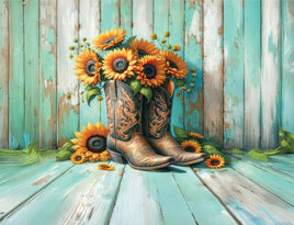 Tote Panel Sunflower with Boots