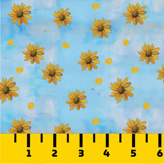 Sunflowers on Blue