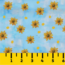 Sunflowers on Blue