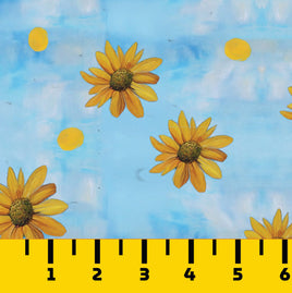 Sunflowers on Blue Large Scale