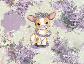 Tote Panel Violet Cow