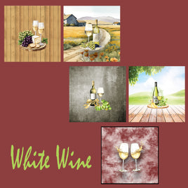 zipper bag panels NEW STYLE White Wine