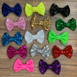 Sequin bows 4 inch