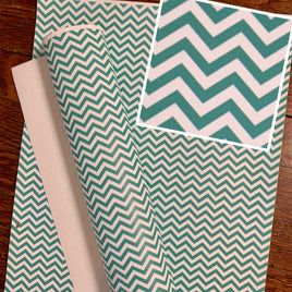 Chevron Teal White