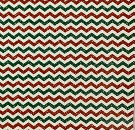 Chevron Green White and Red Speckled