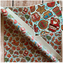 Christmas Cookies on Light Blue