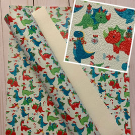 Christmas Dino on White