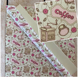 Coffee Grinder Pink on Beige