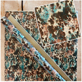 Cowhide with Teal