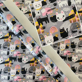 Cute Cats Black White Grey