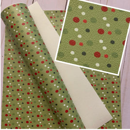 Christmas Dots on Green