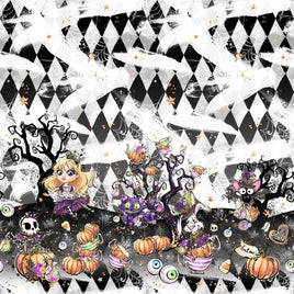 Halloween Alice Border Print