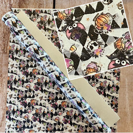 Halloween Alice Critters on Black and White Diamonds